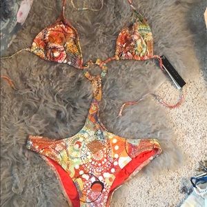 Stunning one piece cut out  Zingara swimsuit NWT